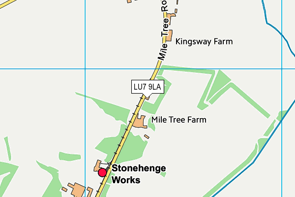 LU7 9LA map - OS VectorMap District (Ordnance Survey)