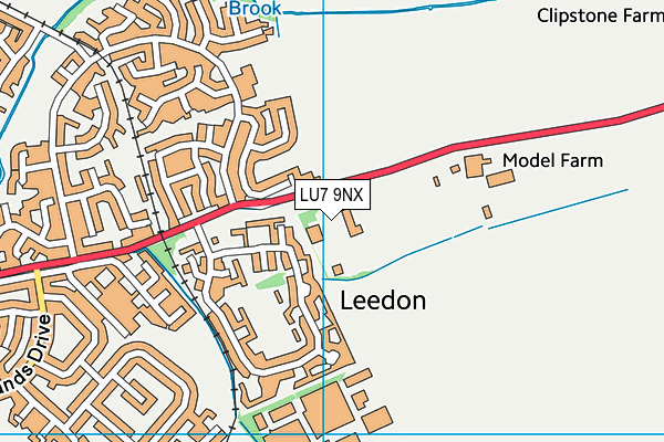 LU7 9NX map - OS VectorMap District (Ordnance Survey)
