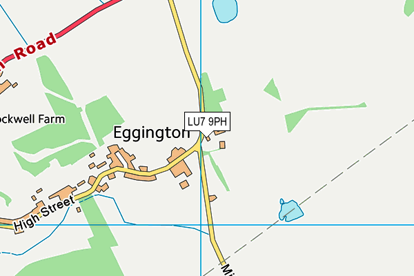 Eggington Foresters Cricket Club map (LU7 9PH) - OS VectorMap District (Ordnance Survey)