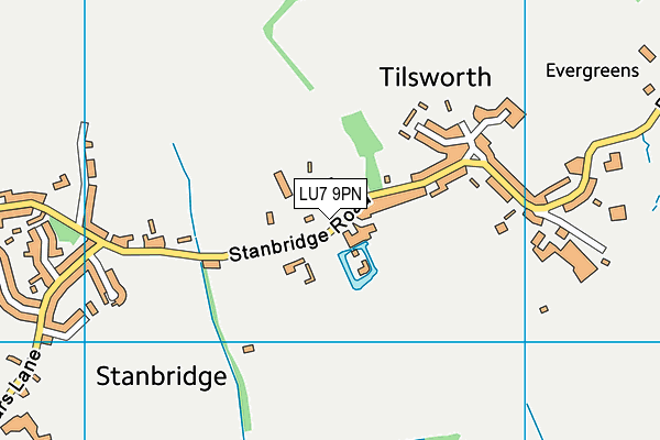 Stanbridge And Tilsworth Community Hall map (LU7 9PN) - OS VectorMap District (Ordnance Survey)