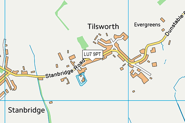 LU7 9PT map - OS VectorMap District (Ordnance Survey)