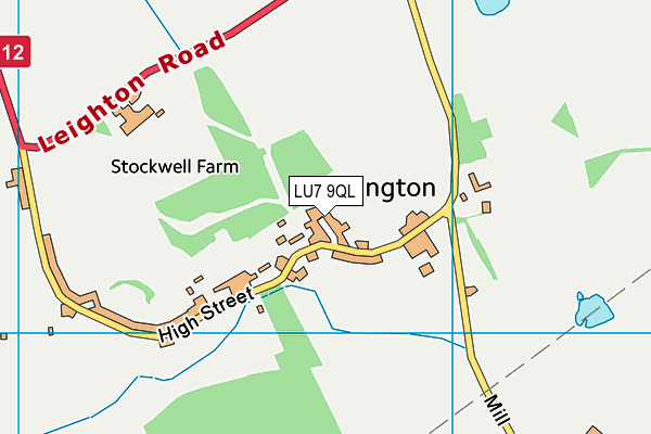 LU7 9QL map - OS VectorMap District (Ordnance Survey)