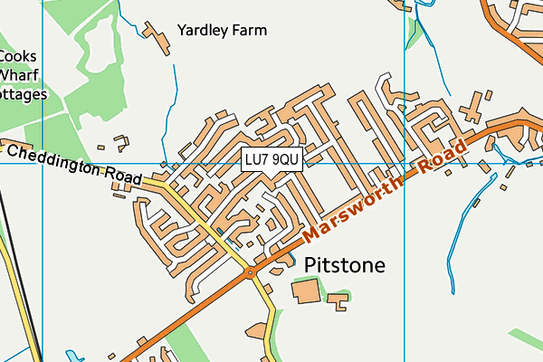 LU7 9QU map - OS VectorMap District (Ordnance Survey)