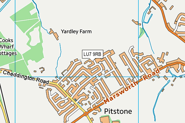 LU7 9RB map - OS VectorMap District (Ordnance Survey)