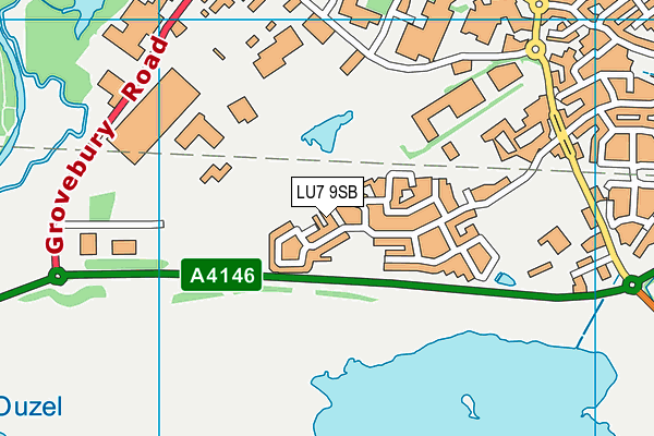 LU7 9SB map - OS VectorMap District (Ordnance Survey)