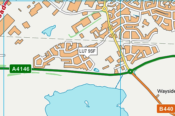 LU7 9SF map - OS VectorMap District (Ordnance Survey)