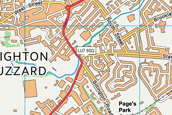 LU7 9SQ map - OS VectorMap District (Ordnance Survey)