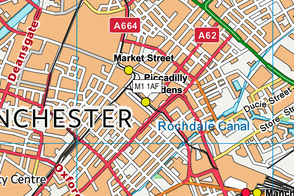 M1 1AF map - OS VectorMap District (Ordnance Survey)