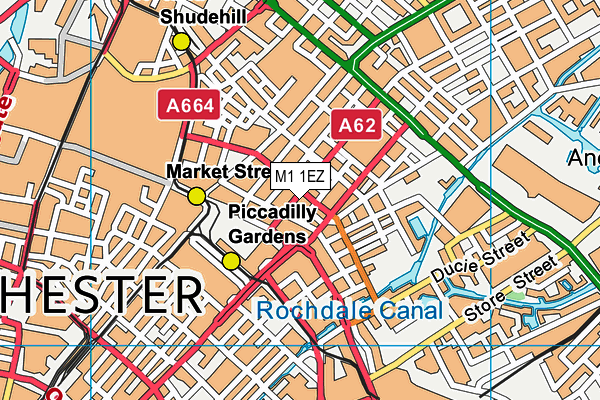 M1 1EZ map - OS VectorMap District (Ordnance Survey)