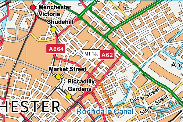 M1 1JJ map - OS VectorMap District (Ordnance Survey)