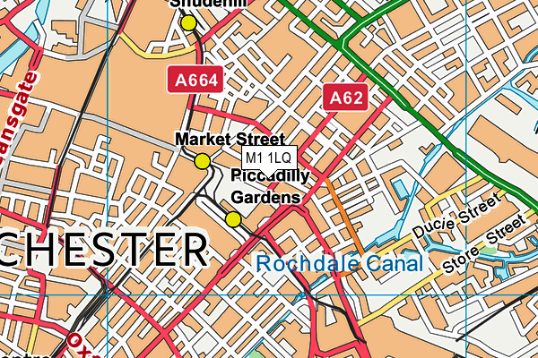 M1 1LQ map - OS VectorMap District (Ordnance Survey)