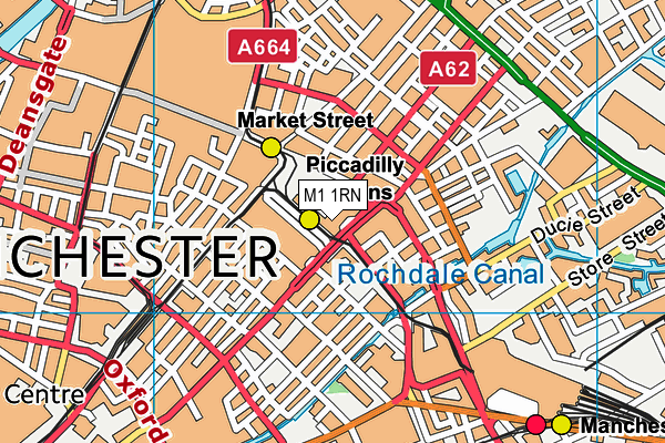 M1 1RN map - OS VectorMap District (Ordnance Survey)