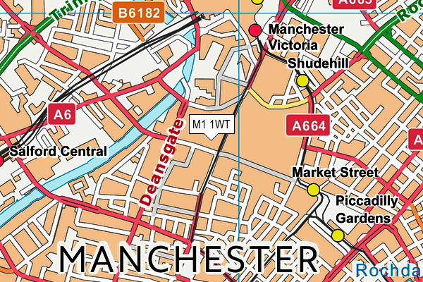 M1 1WT map - OS VectorMap District (Ordnance Survey)