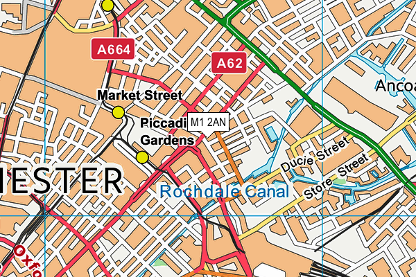 M1 2AN map - OS VectorMap District (Ordnance Survey)