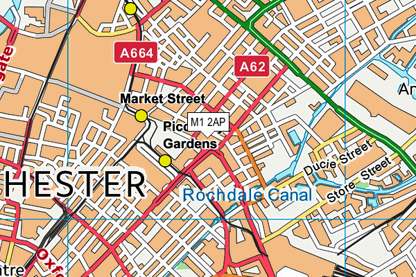 M1 2AP map - OS VectorMap District (Ordnance Survey)