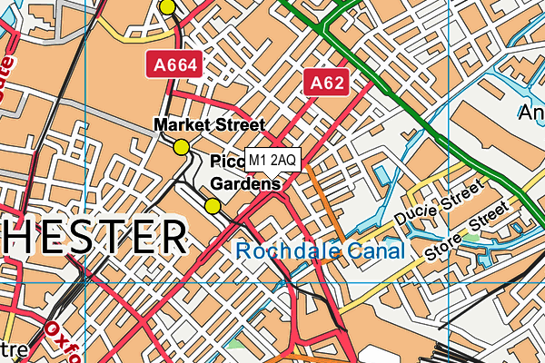 M1 2AQ map - OS VectorMap District (Ordnance Survey)