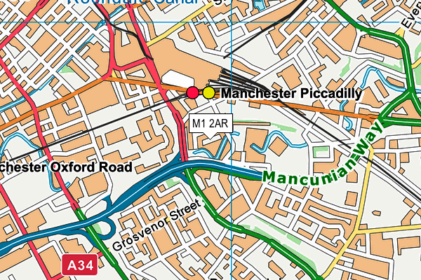 M1 2AR map - OS VectorMap District (Ordnance Survey)