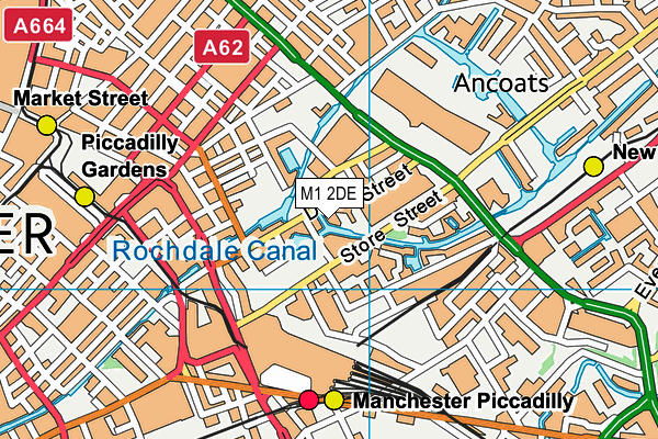 M1 2DE map - OS VectorMap District (Ordnance Survey)