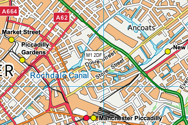 M1 2DF map - OS VectorMap District (Ordnance Survey)