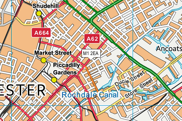 M1 2EA map - OS VectorMap District (Ordnance Survey)