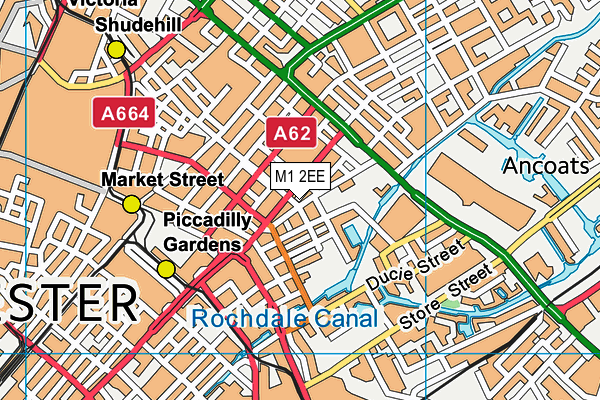 M1 2EE map - OS VectorMap District (Ordnance Survey)