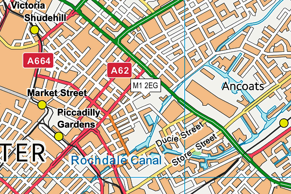 M1 2EG map - OS VectorMap District (Ordnance Survey)