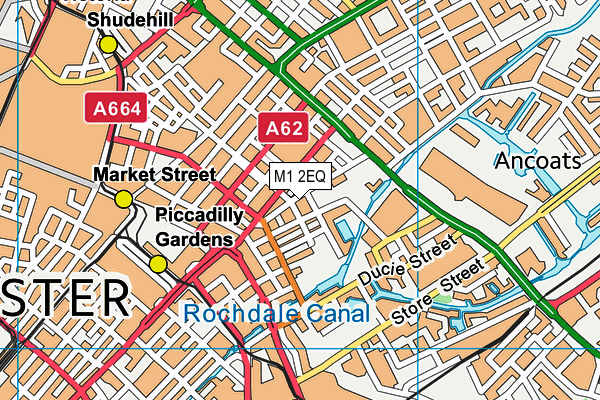 M1 2EQ map - OS VectorMap District (Ordnance Survey)