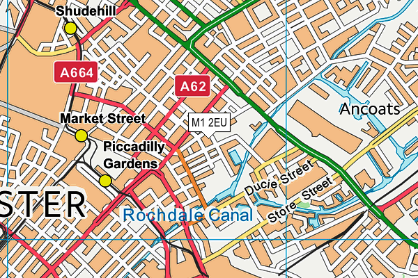 M1 2EU map - OS VectorMap District (Ordnance Survey)