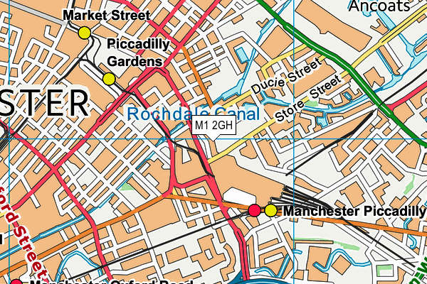 M1 2GH map - OS VectorMap District (Ordnance Survey)