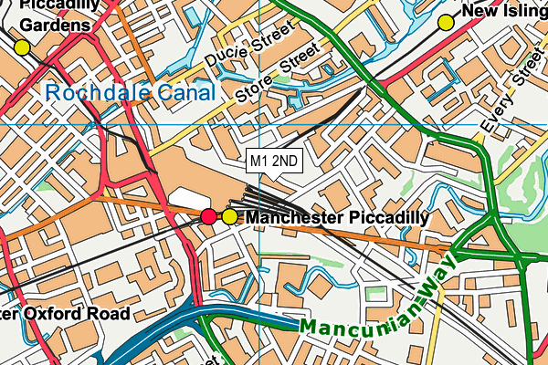 M1 2ND map - OS VectorMap District (Ordnance Survey)