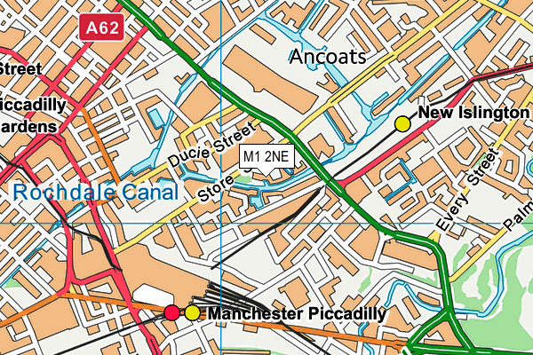 M1 2NE map - OS VectorMap District (Ordnance Survey)