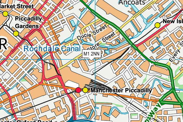 M1 2NN map - OS VectorMap District (Ordnance Survey)