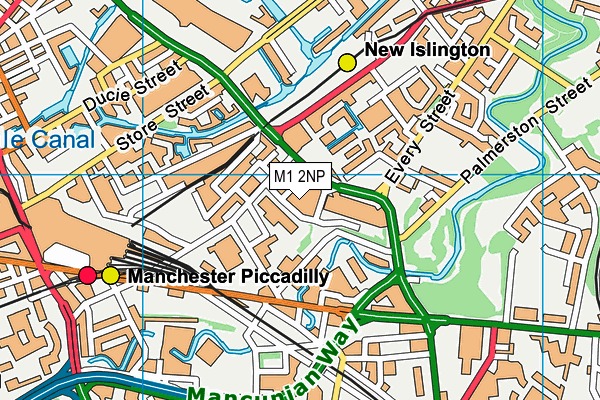 M1 2NP map - OS VectorMap District (Ordnance Survey)