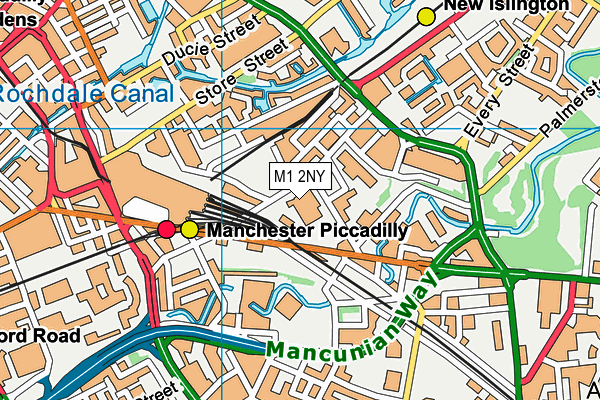 M1 2NY map - OS VectorMap District (Ordnance Survey)