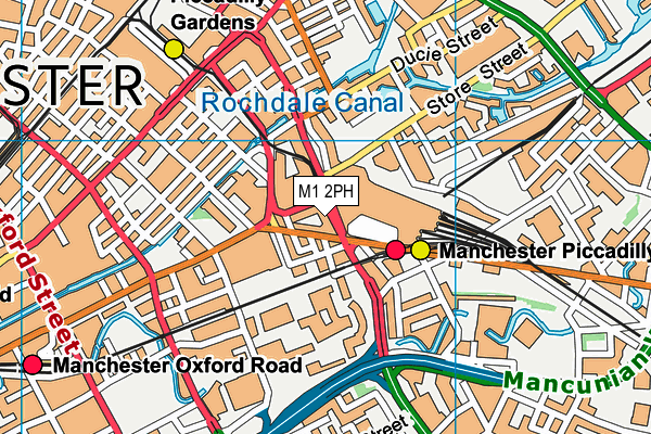 M1 2PH map - OS VectorMap District (Ordnance Survey)