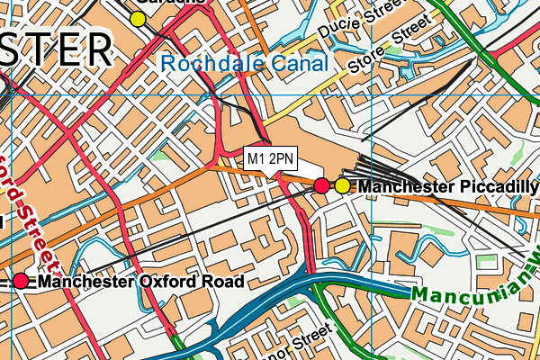 M1 2PN map - OS VectorMap District (Ordnance Survey)