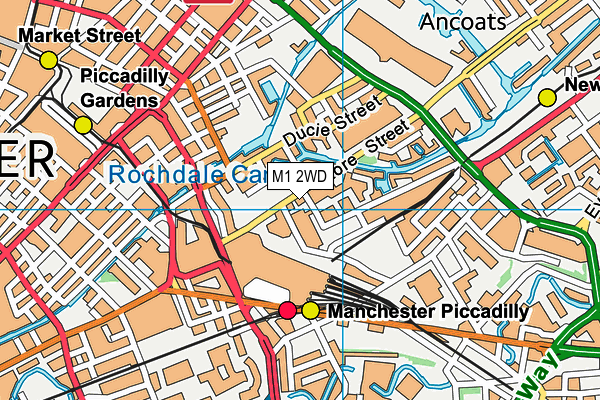 M1 2WD map - OS VectorMap District (Ordnance Survey)