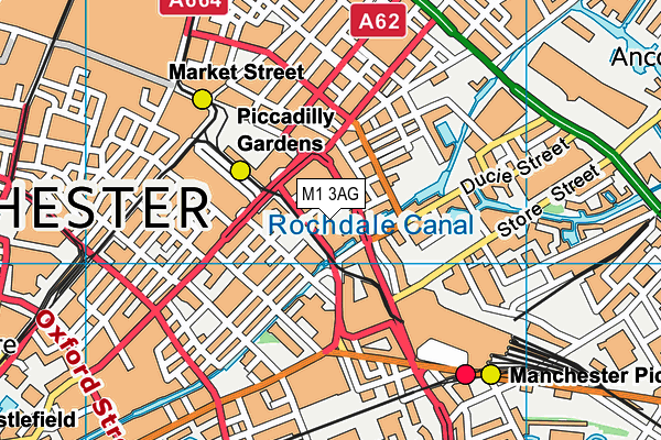 M1 3AG map - OS VectorMap District (Ordnance Survey)