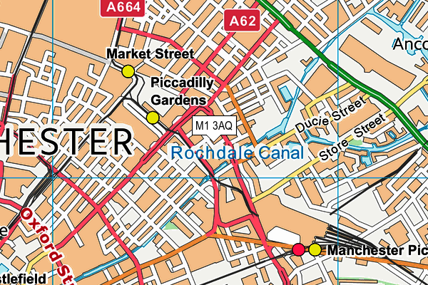 Le Petit Spa (Manchester) map (M1 3AQ) - OS VectorMap District (Ordnance Survey)