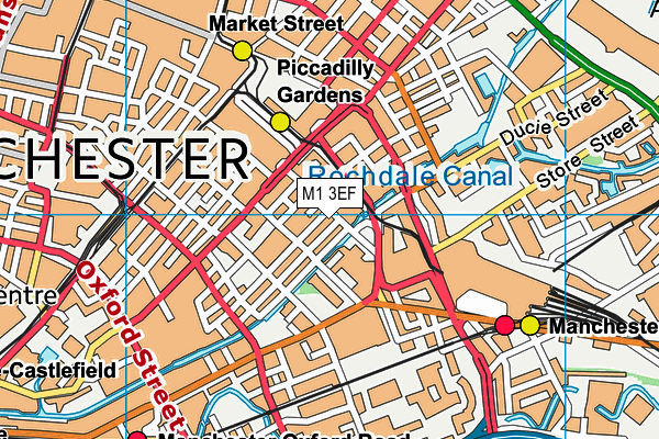 M1 3EF map - OS VectorMap District (Ordnance Survey)