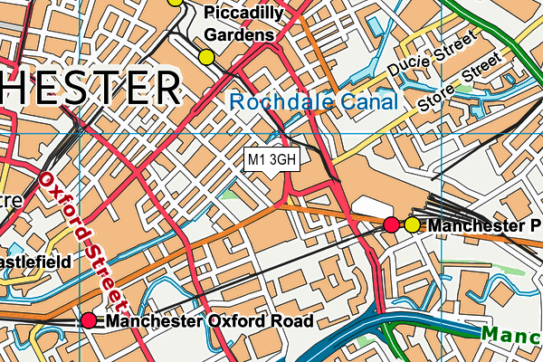 M1 3GH map - OS VectorMap District (Ordnance Survey)