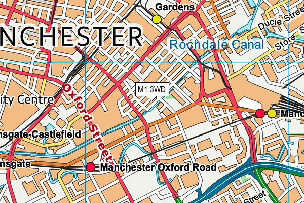 M1 3WD map - OS VectorMap District (Ordnance Survey)