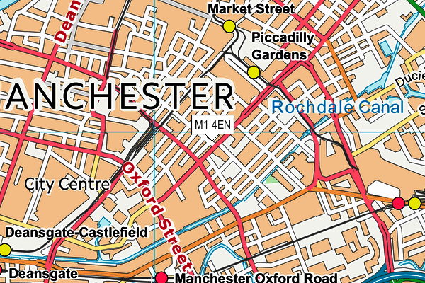 M1 4EN map - OS VectorMap District (Ordnance Survey)