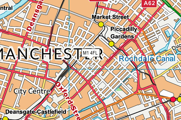 M1 4FL map - OS VectorMap District (Ordnance Survey)