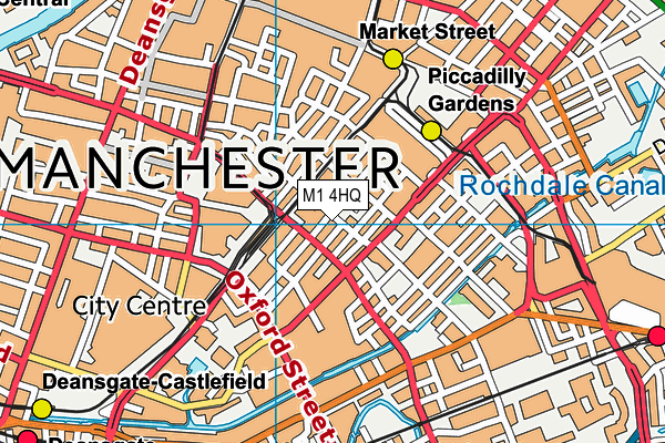 M1 4HQ map - OS VectorMap District (Ordnance Survey)