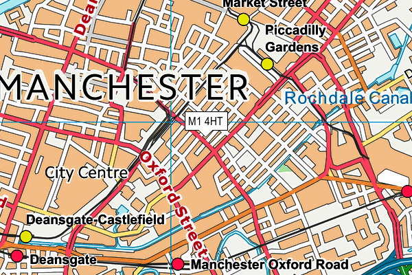 M1 4HT map - OS VectorMap District (Ordnance Survey)