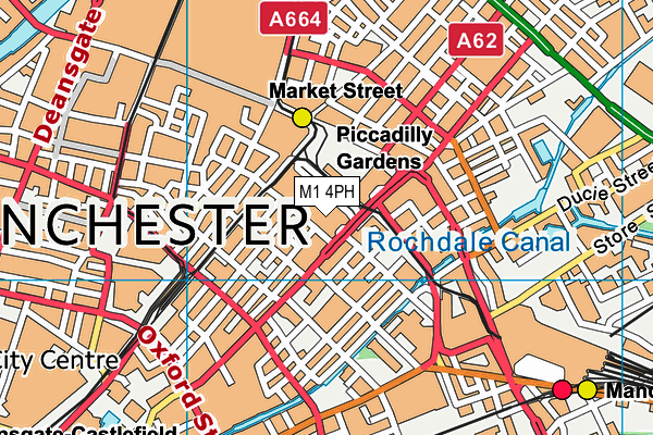 Sebastian Coe Health Club (Manchester) (Closed) map (M1 4PH) - OS VectorMap District (Ordnance Survey)