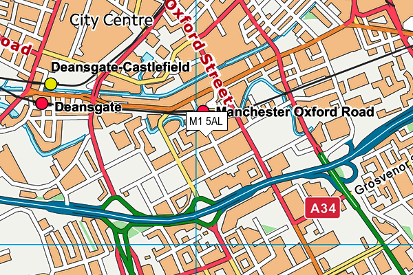 M1 5AL map - OS VectorMap District (Ordnance Survey)