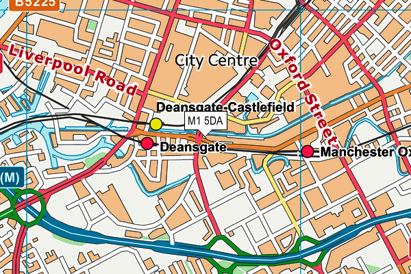 M1 5DA map - OS VectorMap District (Ordnance Survey)