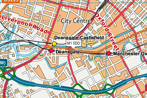 M1 5DD map - OS VectorMap District (Ordnance Survey)